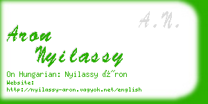 aron nyilassy business card